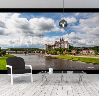 Bild på Meissen Castle and Elbe river panorama